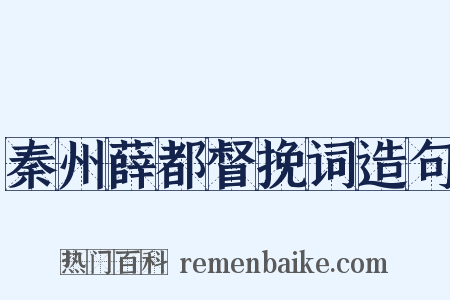 秦州薛都督挽词造句是什么意思的图片